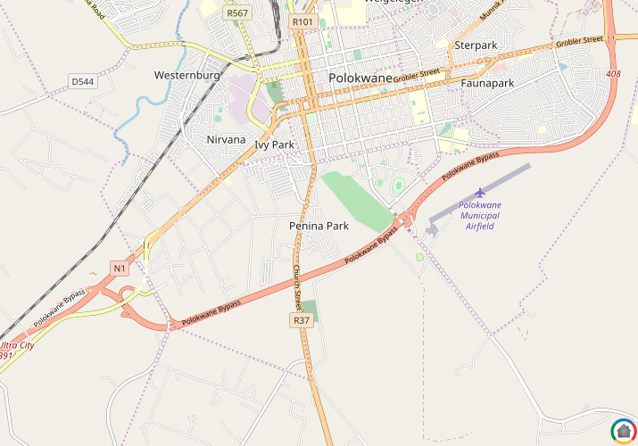 Map location of Penina Park